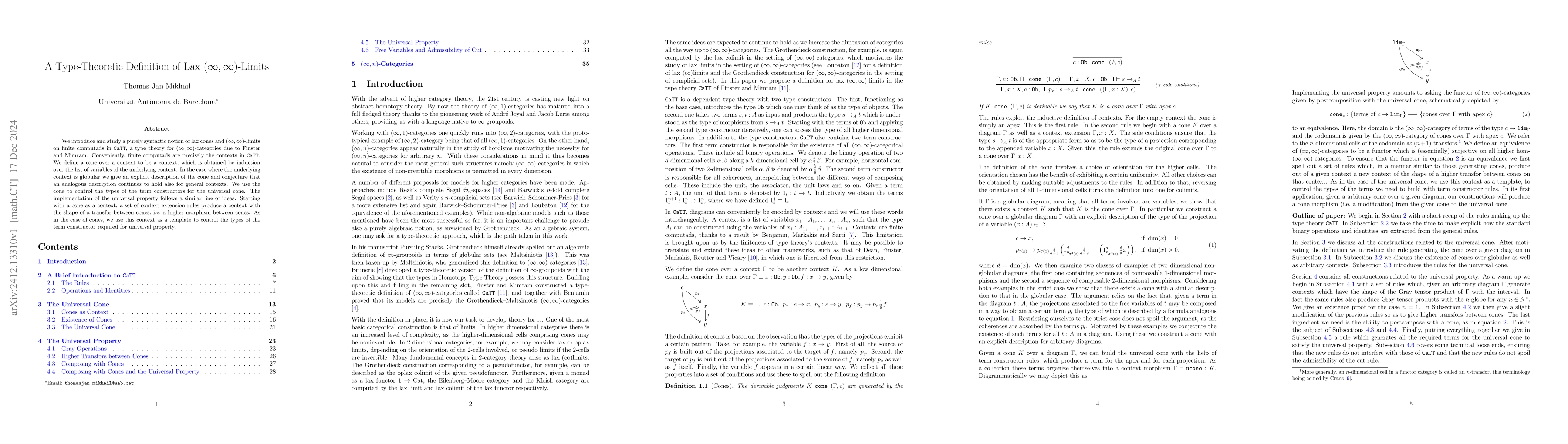 Thumbnail for A Type-Theoretic Definition of Lax $(\infty,\infty)$-Limits