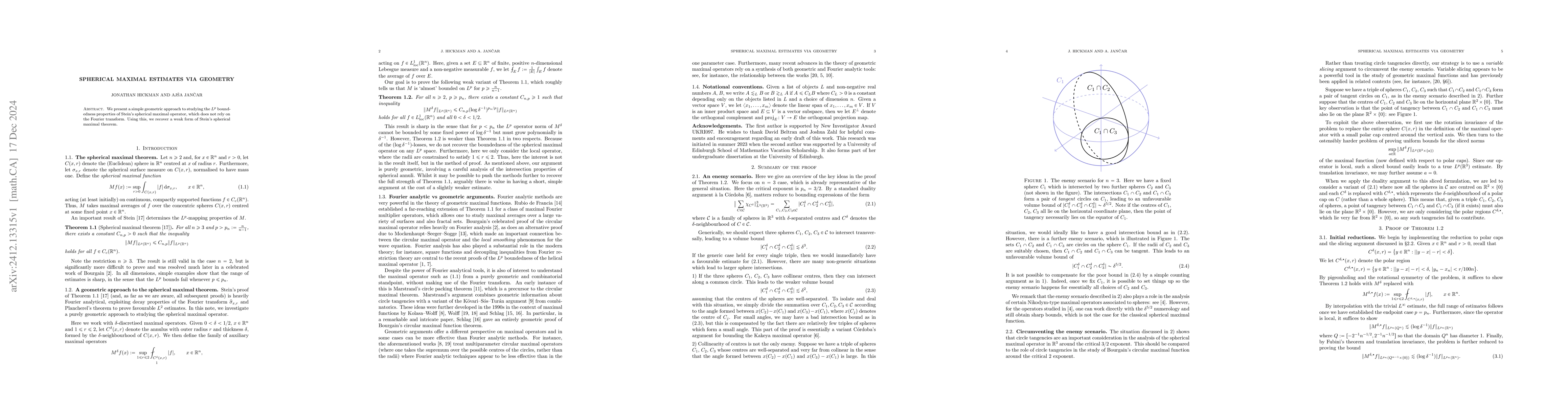 Thumbnail for Spherical maximal estimates via geometry