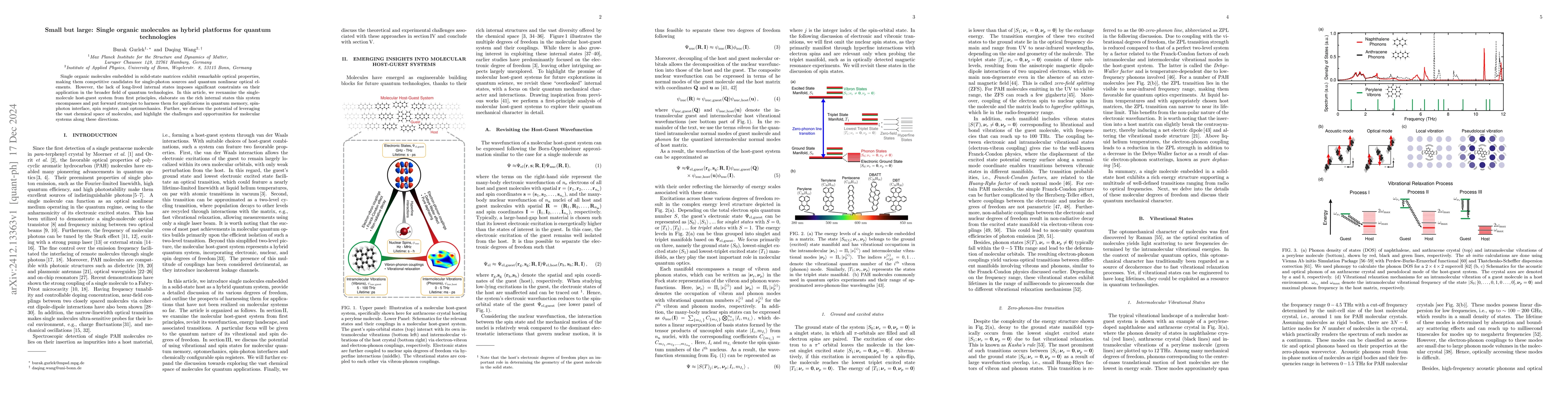 Thumbnail for Small but large: Single organic molecules as hybrid platforms for
  quantum technologies