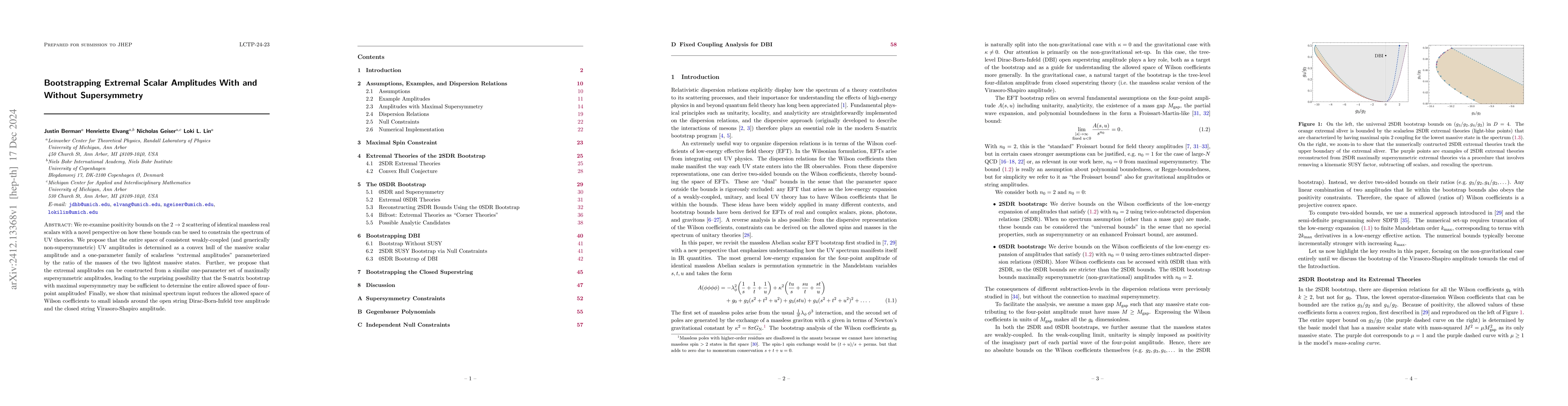 Thumbnail for Bootstrapping Extremal Scalar Amplitudes With and Without Supersymmetry