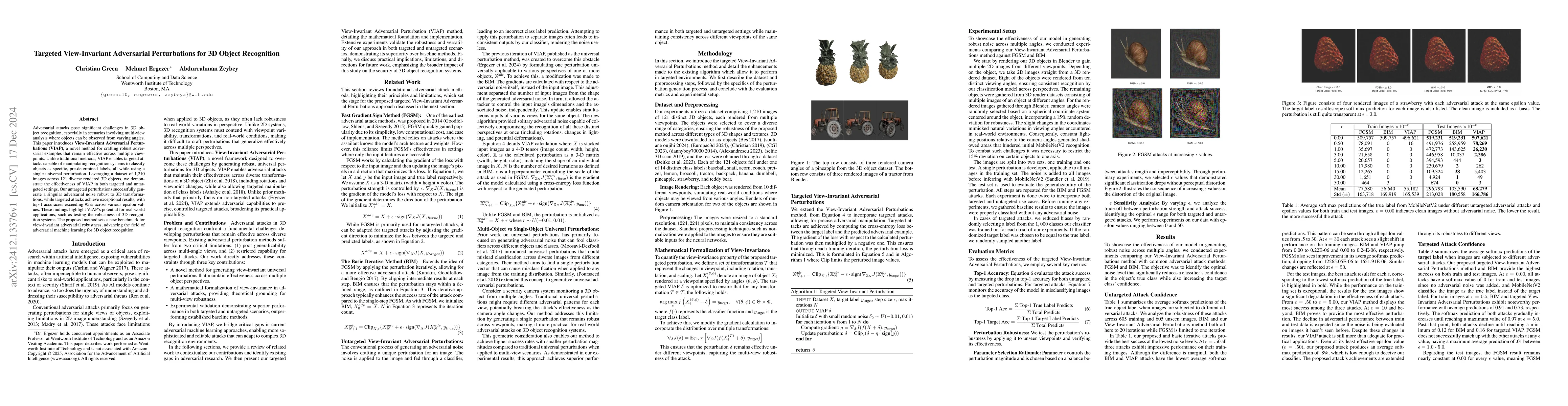 Thumbnail for Targeted View-Invariant Adversarial Perturbations for 3D Object
  Recognition