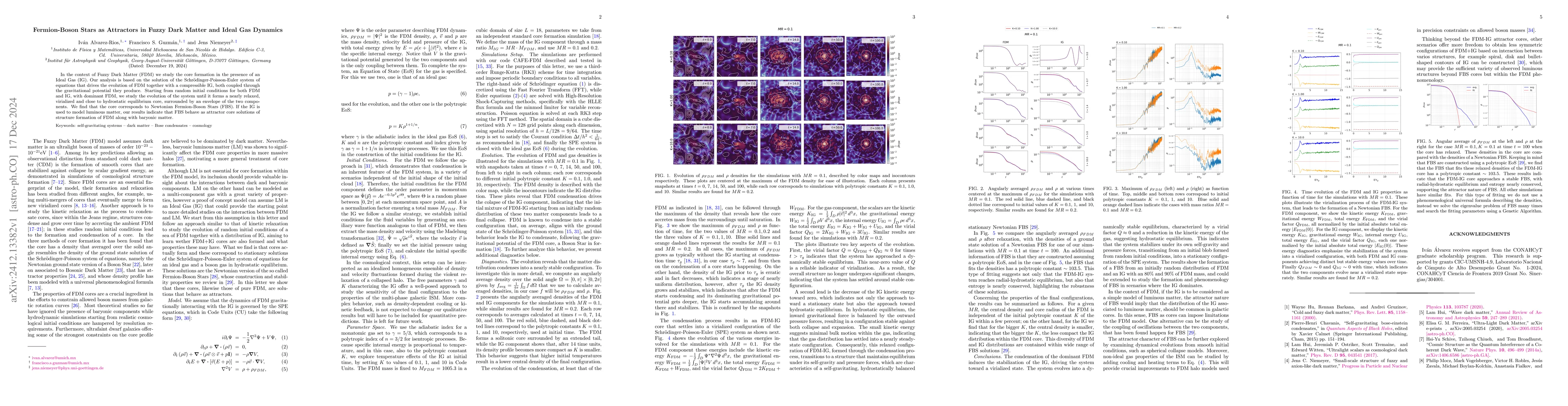 Thumbnail for Fermion-Boson Stars as Attractors in Fuzzy Dark Matter and Ideal Gas
  Dynamics