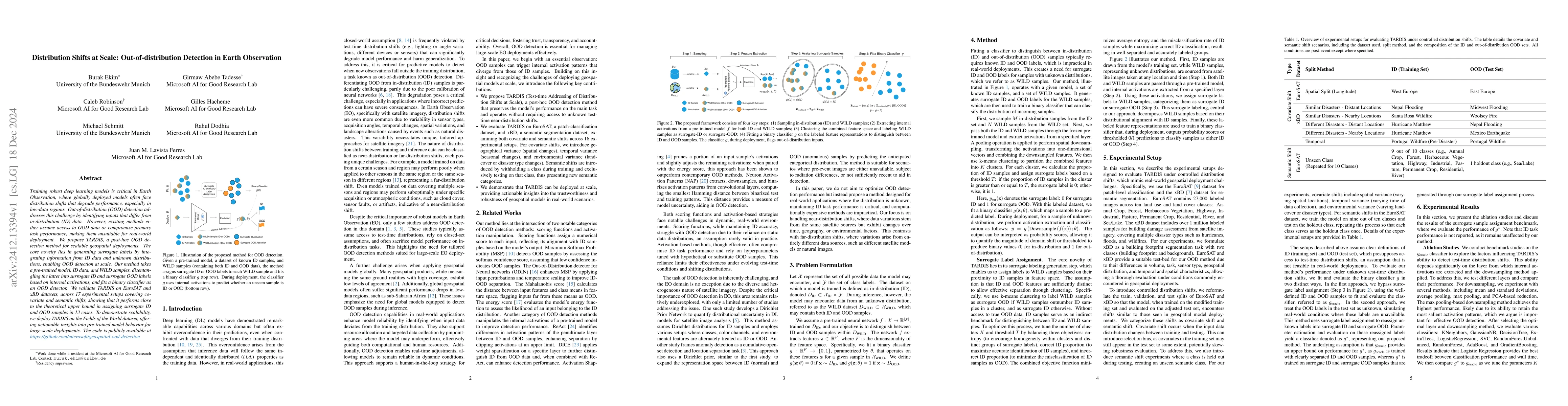 Thumbnail for Distribution Shifts at Scale: Out-of-distribution Detection in Earth
  Observation