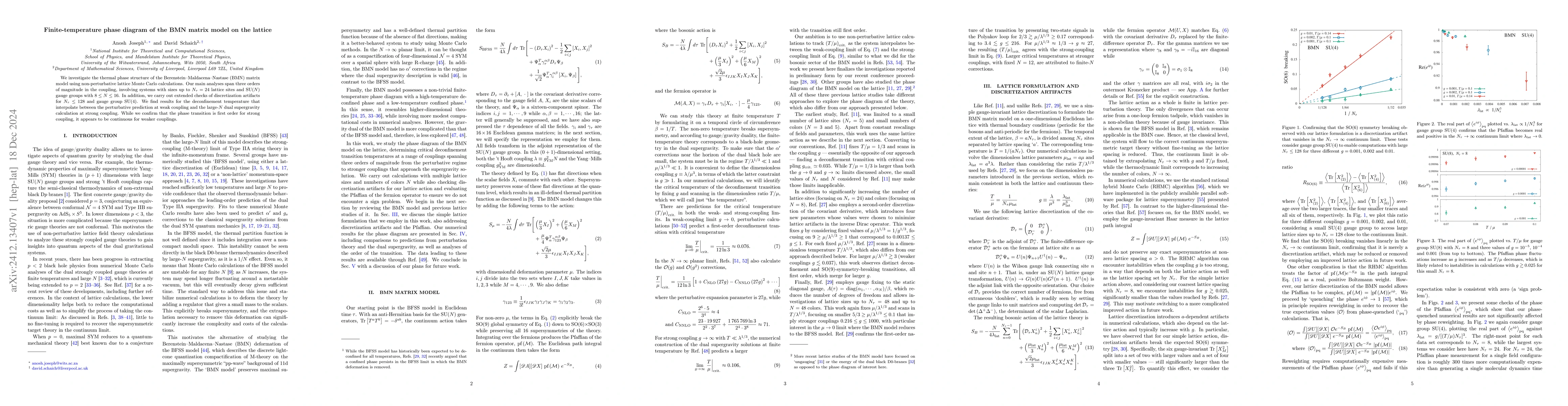 Thumbnail for Finite-temperature phase diagram of the BMN matrix model on the lattice