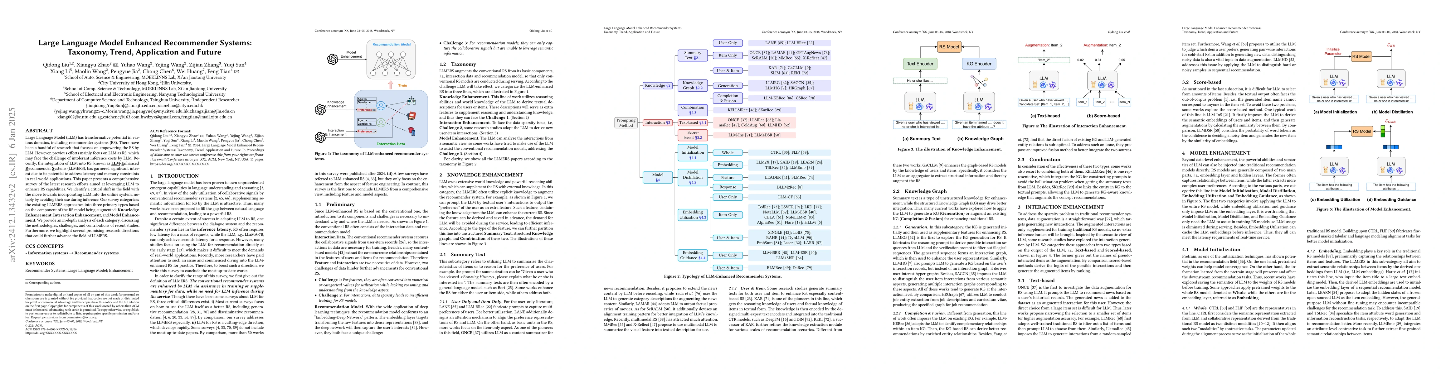 Thumbnail for Large Language Model Enhanced Recommender Systems: Taxonomy, Trend,
  Application and Future