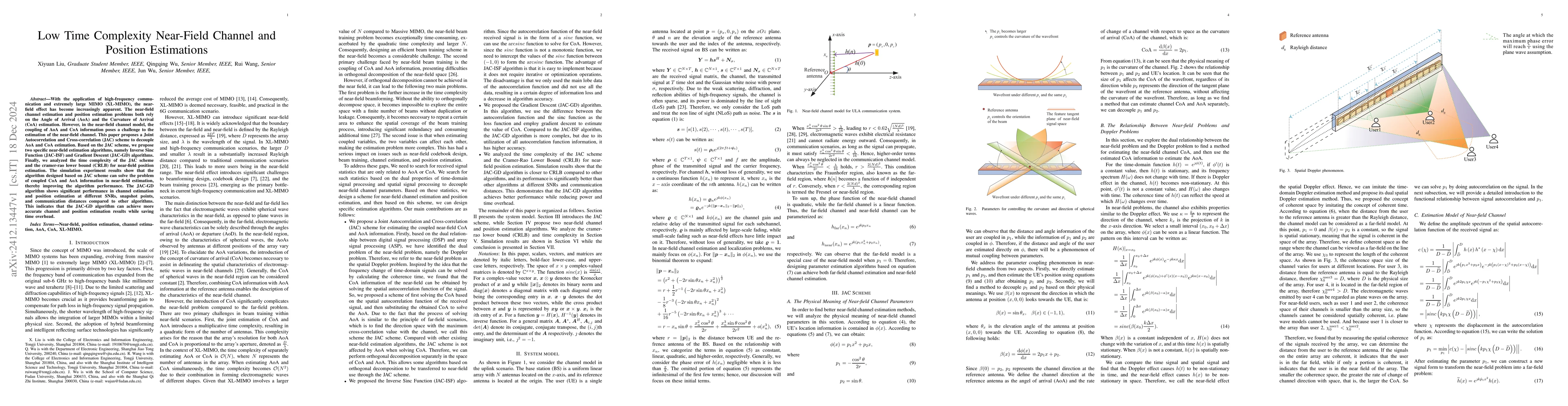 Thumbnail for Low Time Complexity Near-Field Channel and Position Estimations