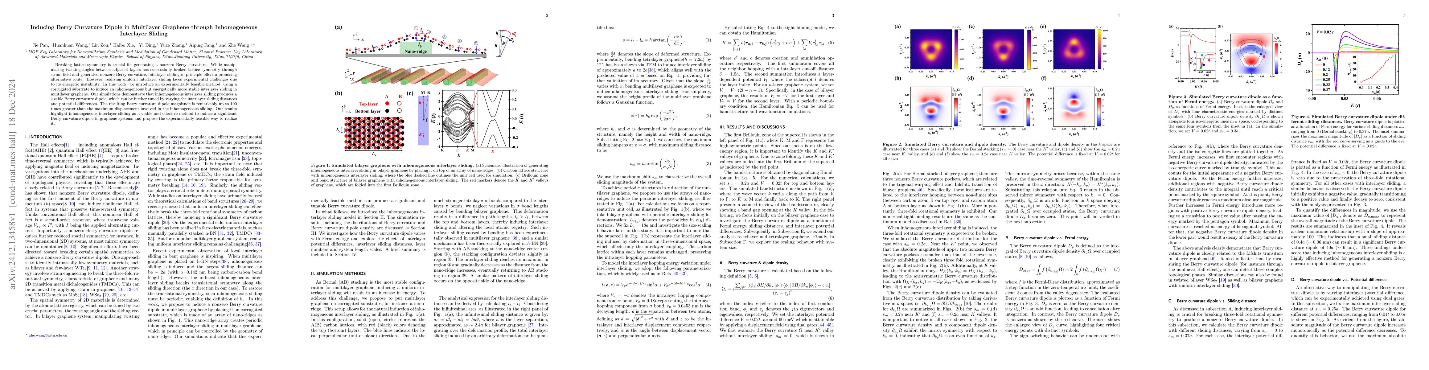 Thumbnail for Inducing Berry Curvature Dipole in Multilayer Graphene through
  Inhomogeneous Interlayer Sliding