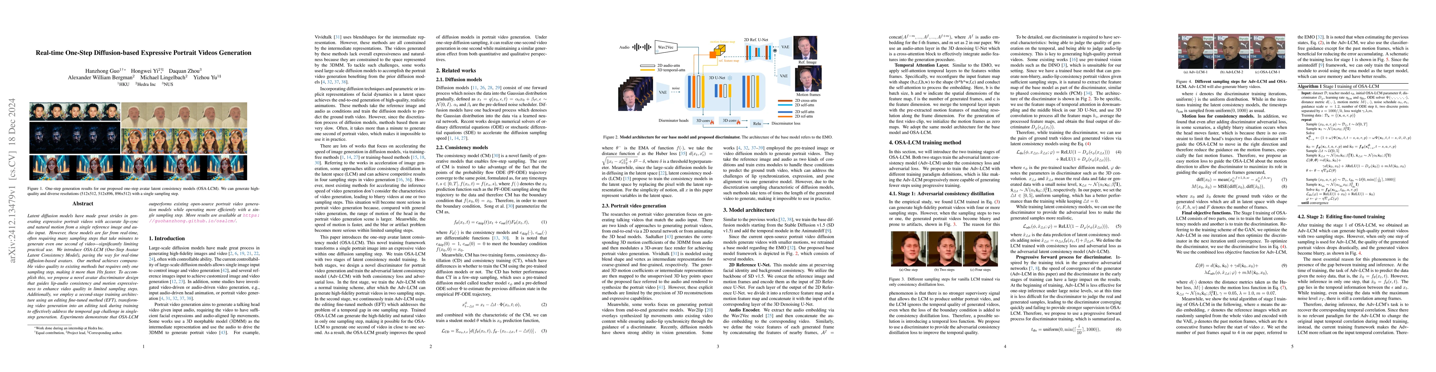 Thumbnail for Real-time One-Step Diffusion-based Expressive Portrait Videos Generation