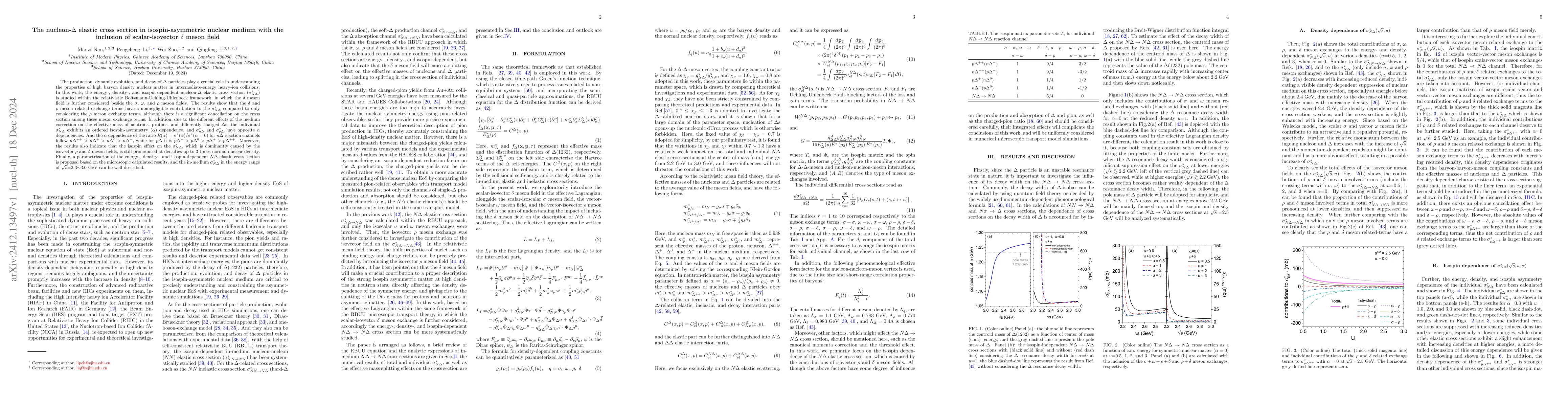 Thumbnail for The nucleon-$Δ$ elastic cross section in isospin-asymmetric nuclear
  medium with the inclusion of scalar-isovector $δ$ meson field