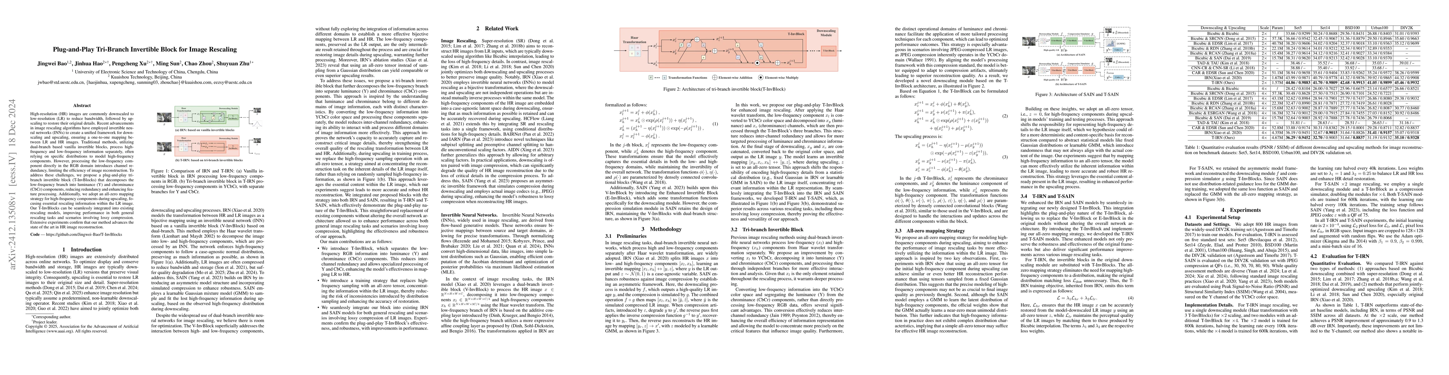 Thumbnail for Plug-and-Play Tri-Branch Invertible Block for Image Rescaling