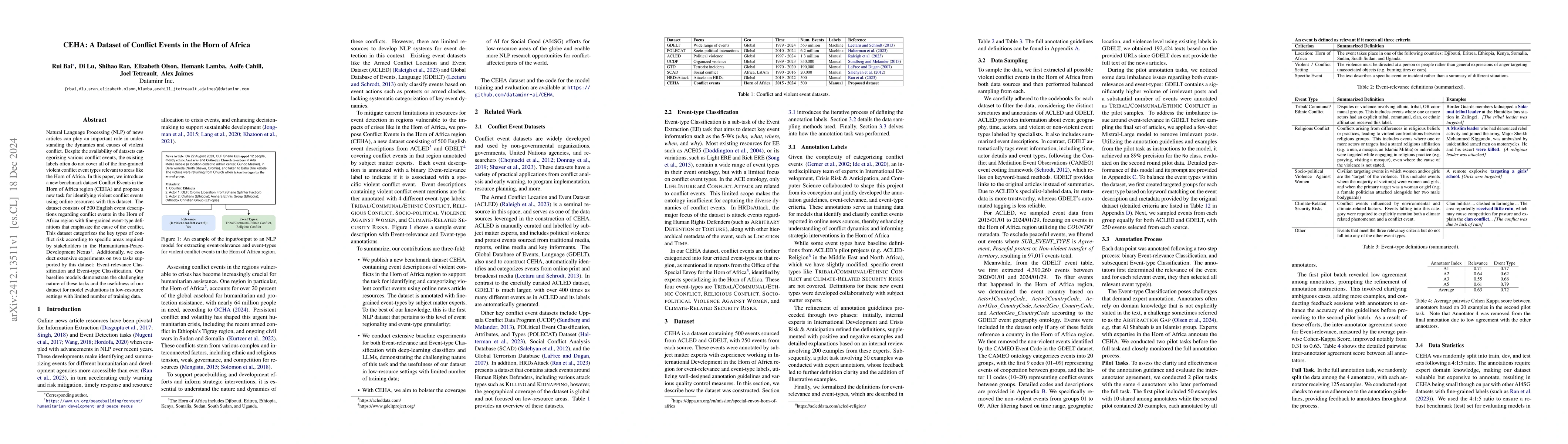 Thumbnail for CEHA: A Dataset of Conflict Events in the Horn of Africa