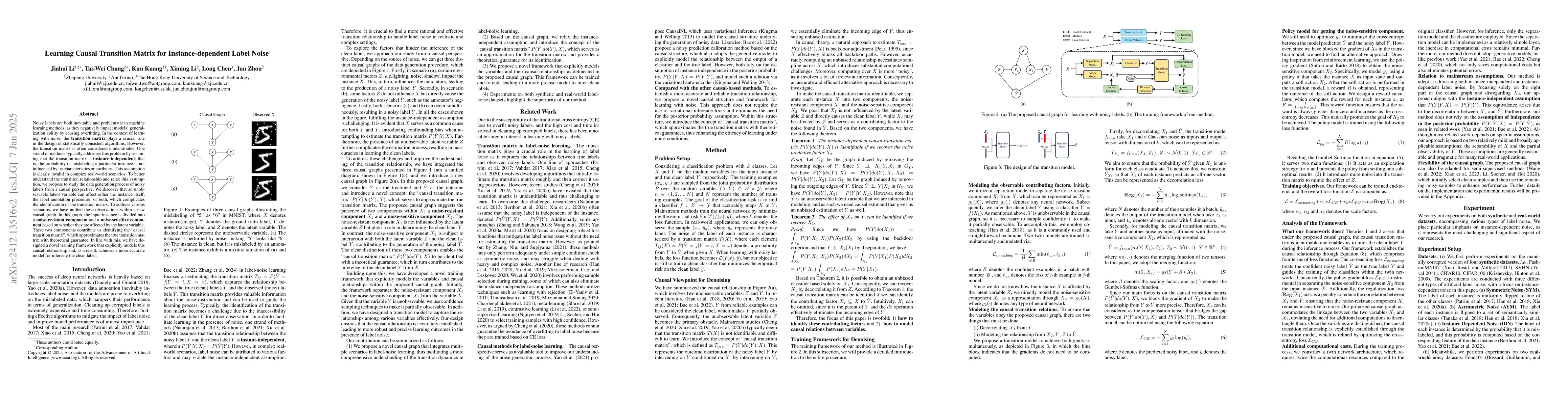 Thumbnail for Learning Causal Transition Matrix for Instance-dependent Label Noise