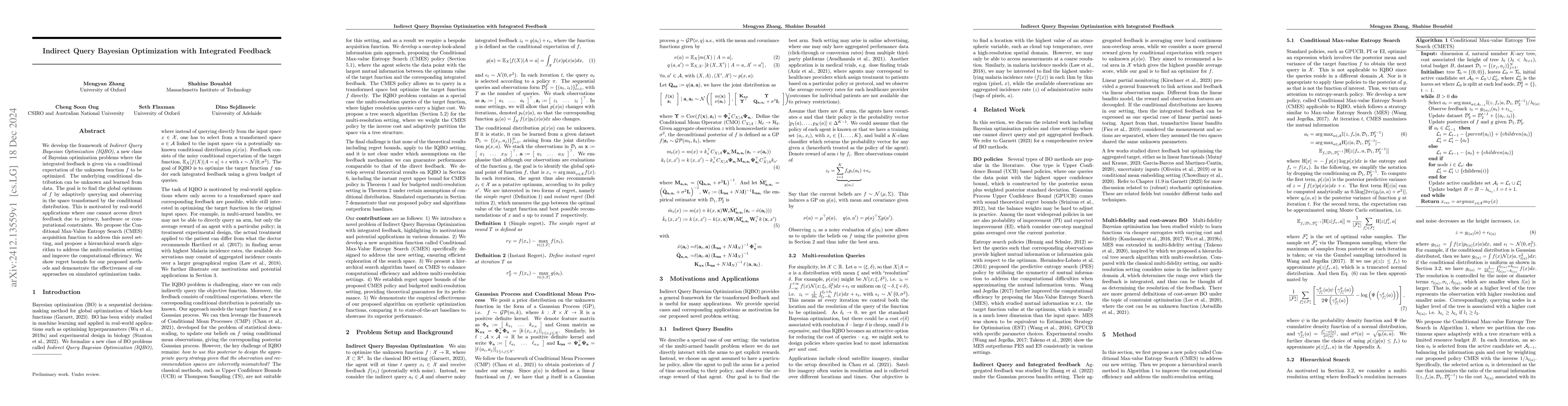 Thumbnail for Indirect Query Bayesian Optimization with Integrated Feedback