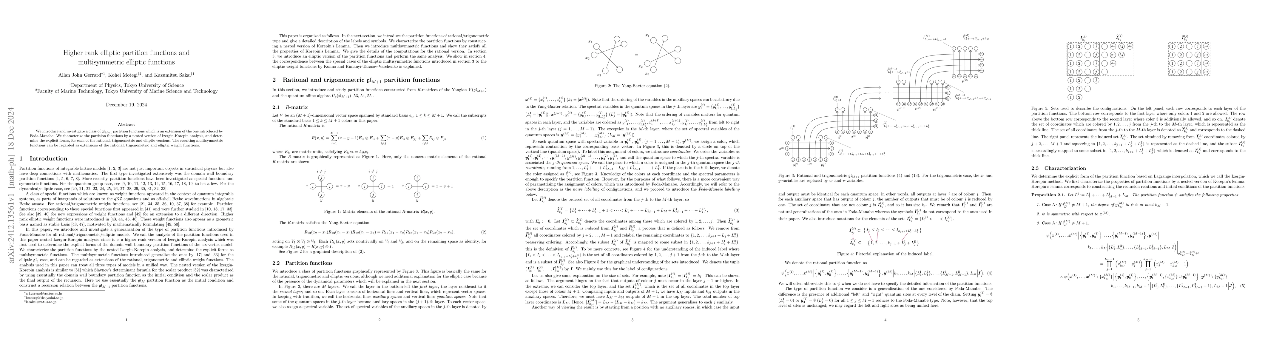 Thumbnail for Higher rank elliptic partition functions and multisymmetric elliptic
  functions