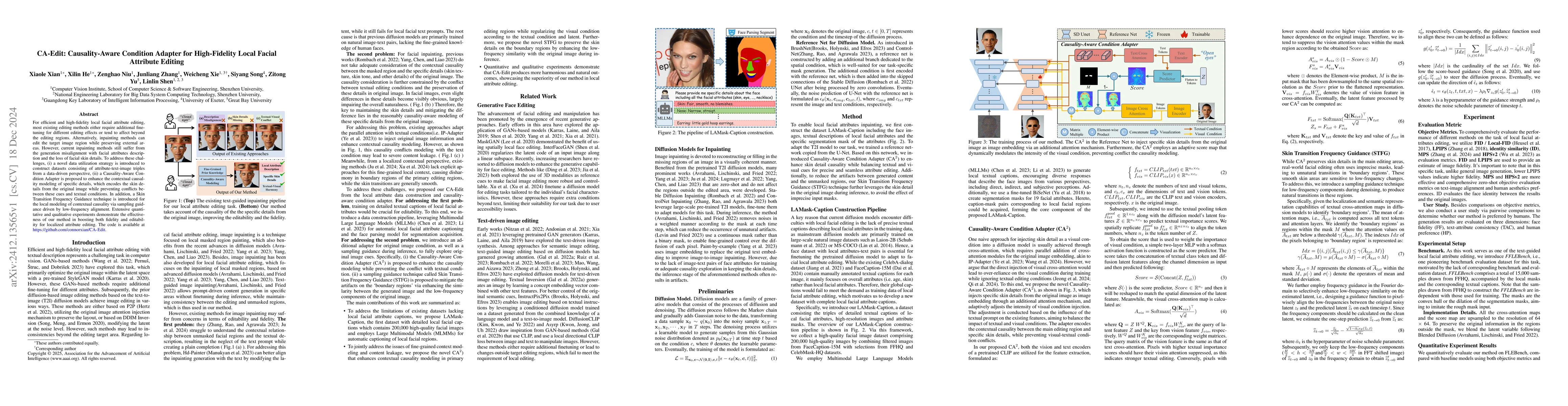 Thumbnail for CA-Edit: Causality-Aware Condition Adapter for High-Fidelity Local
  Facial Attribute Editing