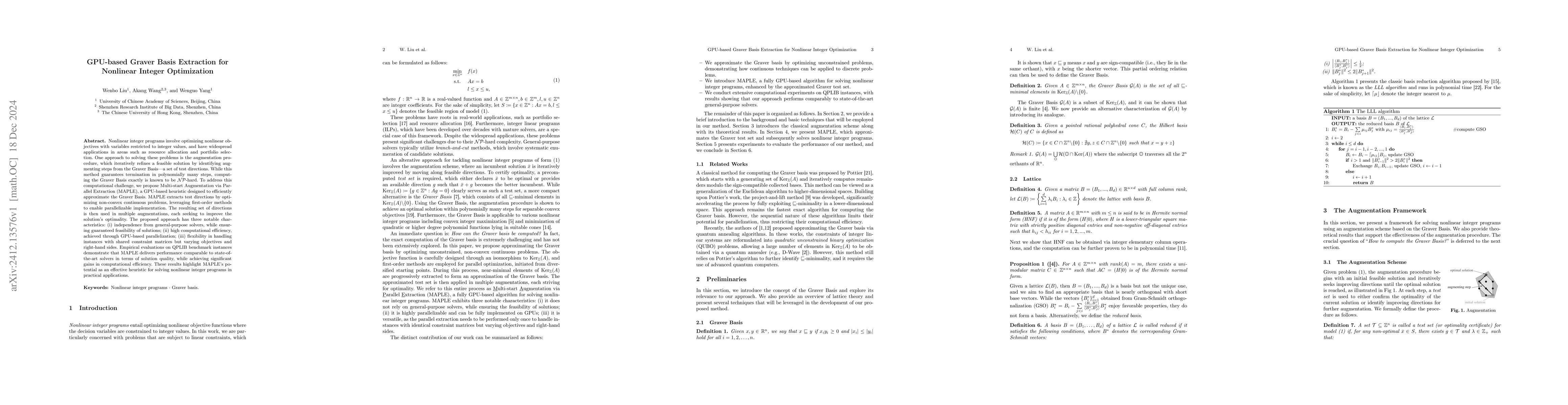 Thumbnail for GPU-based Graver Basis Extraction for Nonlinear Integer Optimization