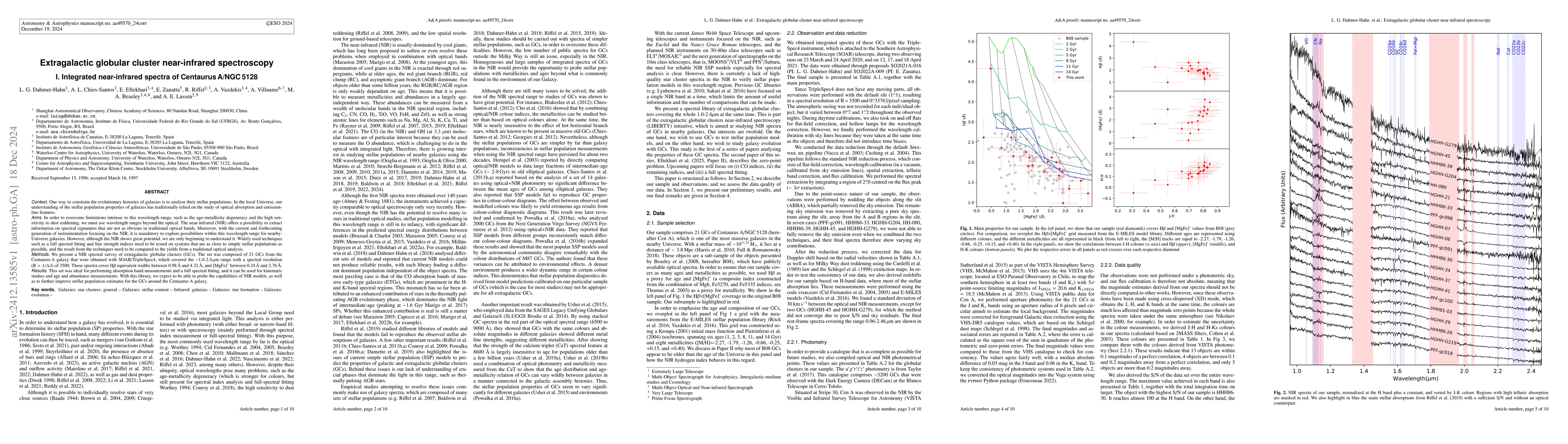 Thumbnail for Extragalactic globular cluster near-infrared spectroscopy: I. Integrated
  near-infrared spectra of Centaurus A/NGC 5128