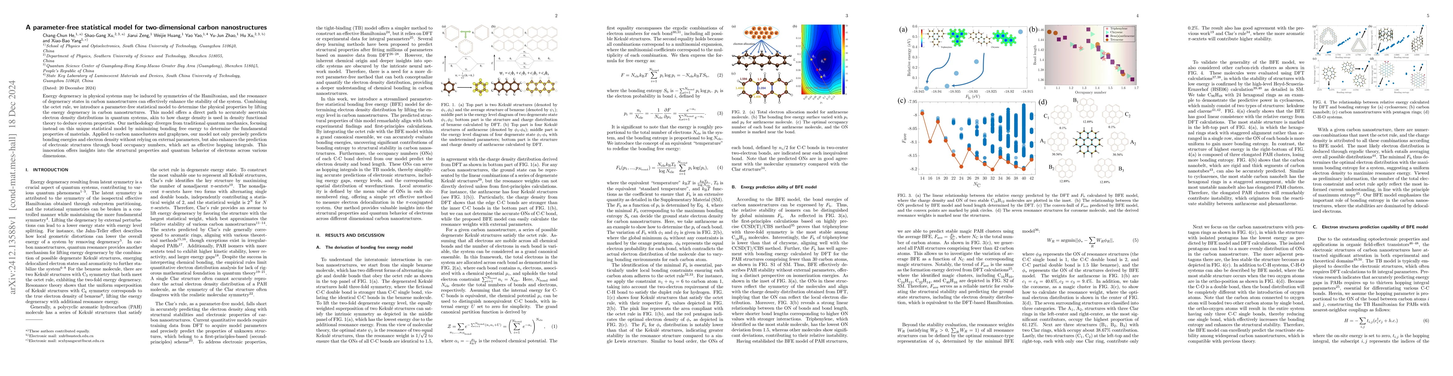 Thumbnail for A parameter-free statistical model for two-dimensional carbon
  nanostructures