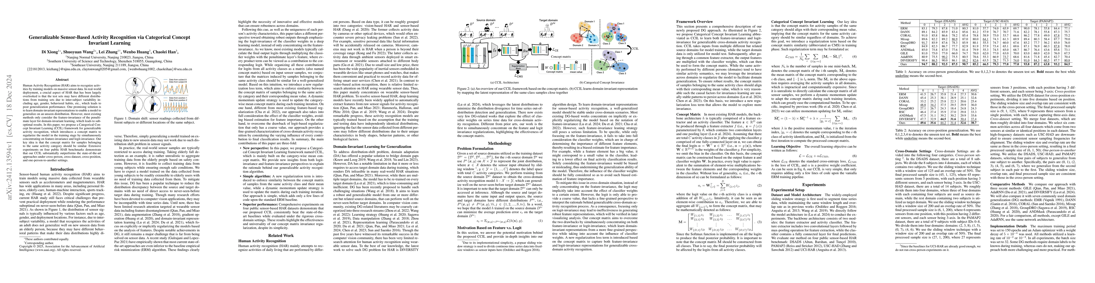 Thumbnail for Generalizable Sensor-Based Activity Recognition via Categorical Concept
  Invariant Learning