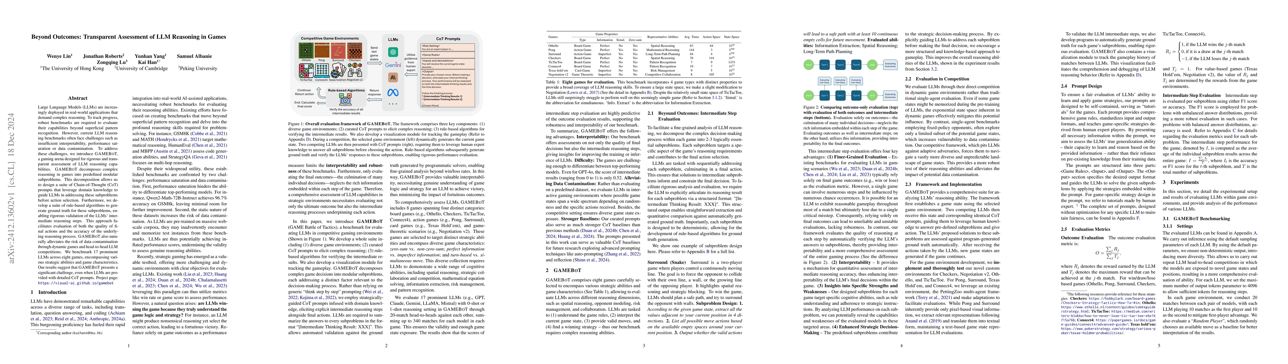Thumbnail for Beyond Outcomes: Transparent Assessment of LLM Reasoning in Games