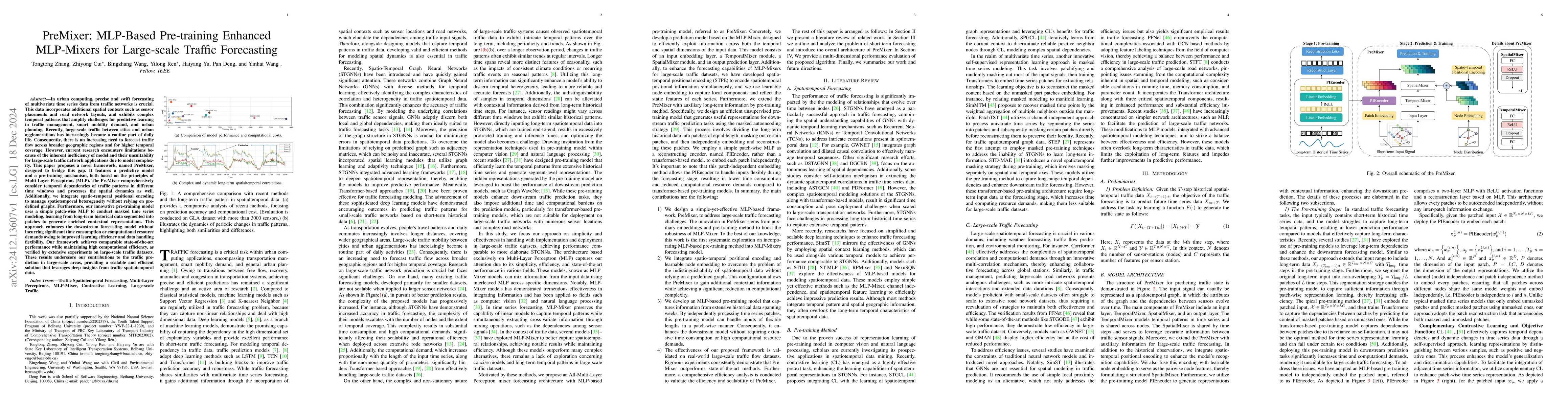 Thumbnail for PreMixer: MLP-Based Pre-training Enhanced MLP-Mixers for Large-scale
  Traffic Forecasting