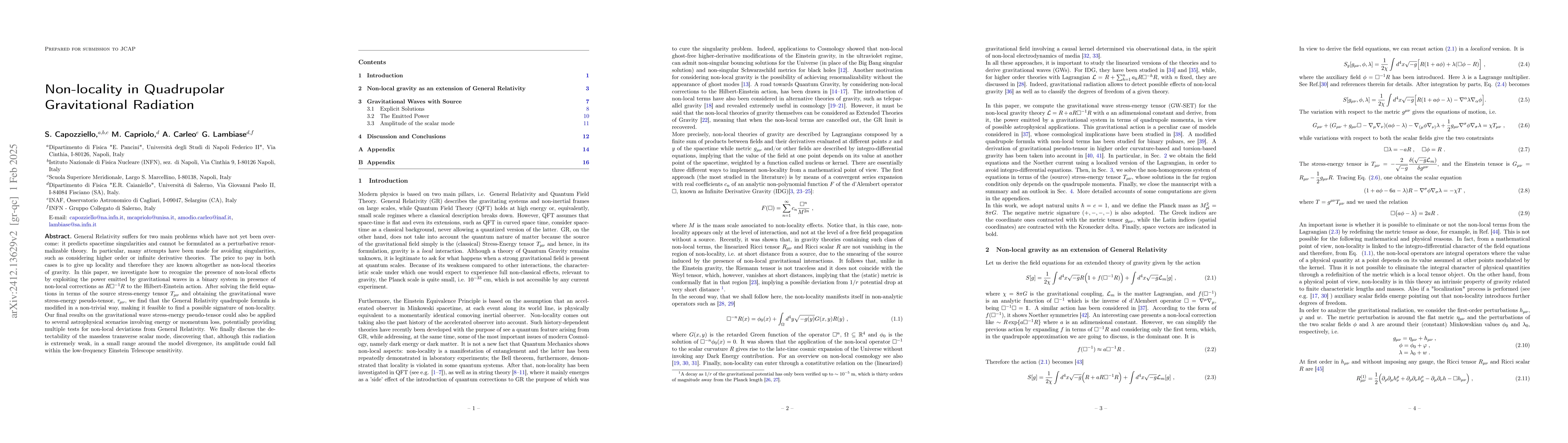 Thumbnail for Non-locality in Quadrupolar Gravitational Radiation