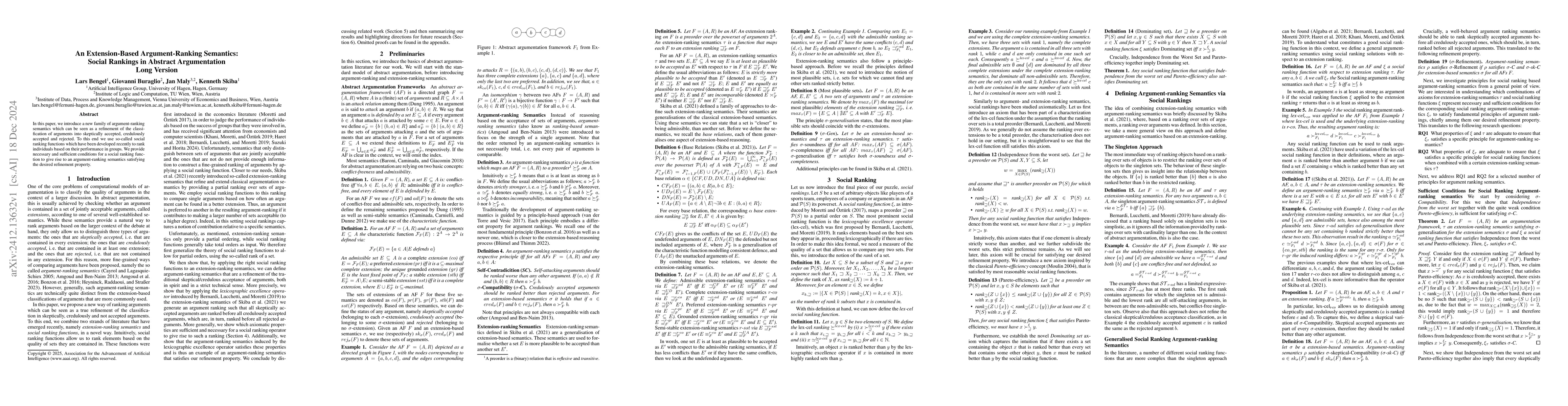 Thumbnail for An Extension-Based Argument-Ranking Semantics: Social Rankings in
  Abstract Argumentation Long Version