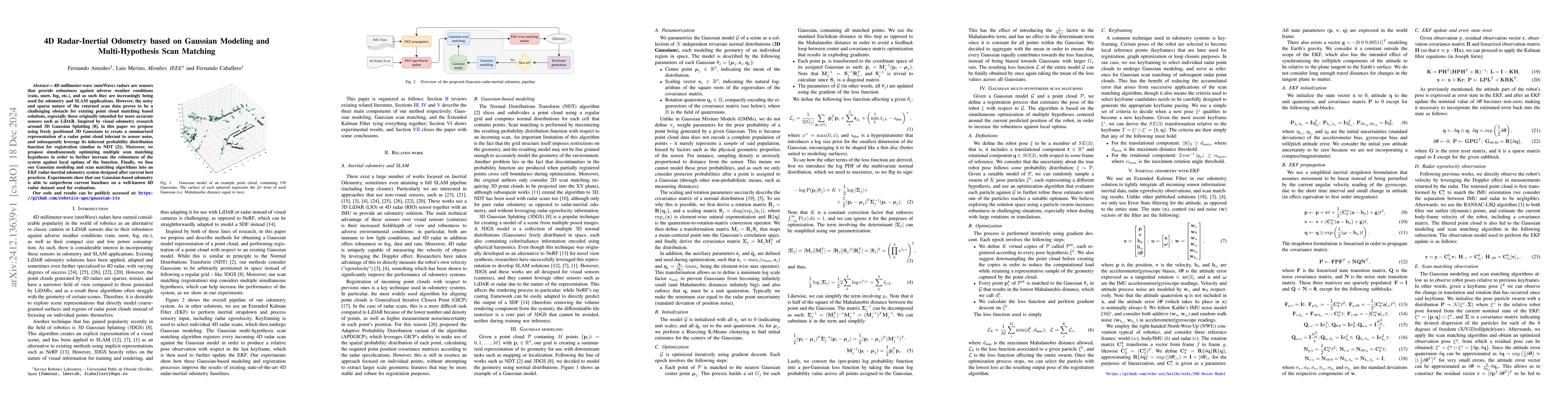Thumbnail for 4D Radar-Inertial Odometry based on Gaussian Modeling and
  Multi-Hypothesis Scan Matching