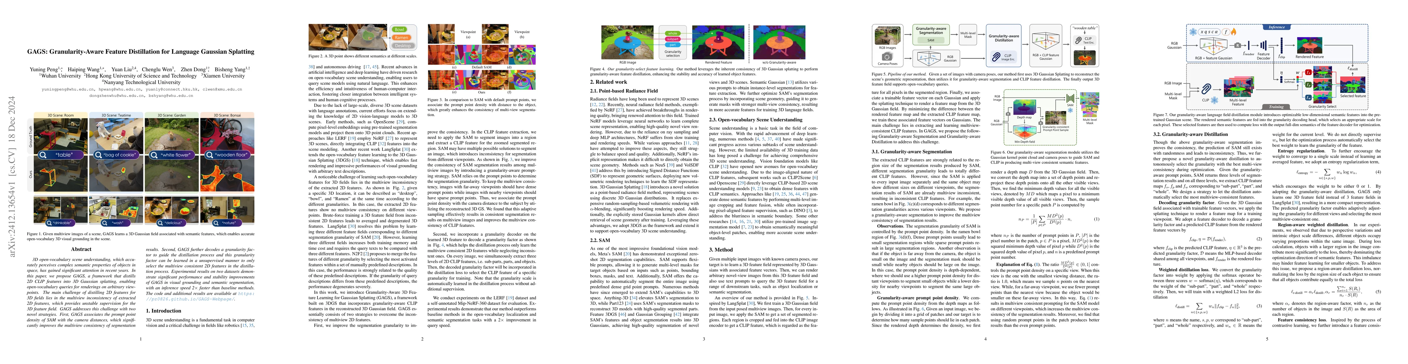 Thumbnail for GAGS: Granularity-Aware Feature Distillation for Language Gaussian
  Splatting