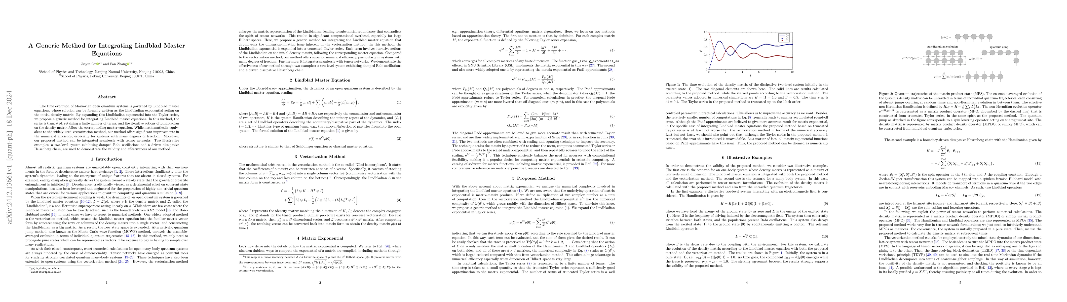 Thumbnail for A Generic Method for Integrating Lindblad Master Equations