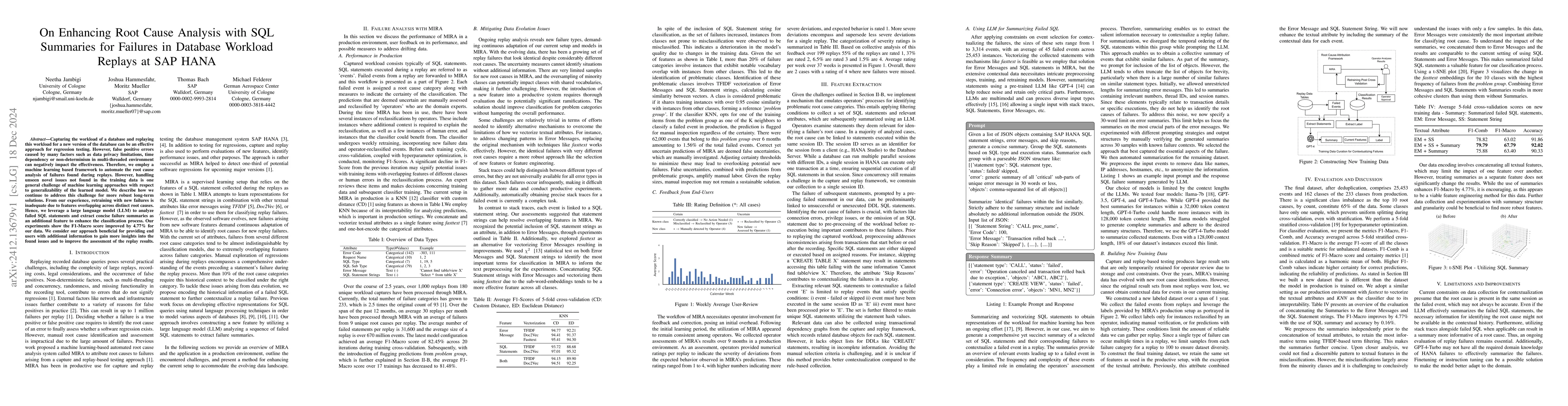 Thumbnail for On Enhancing Root Cause Analysis with SQL Summaries for Failures in
  Database Workload Replays at SAP HANA