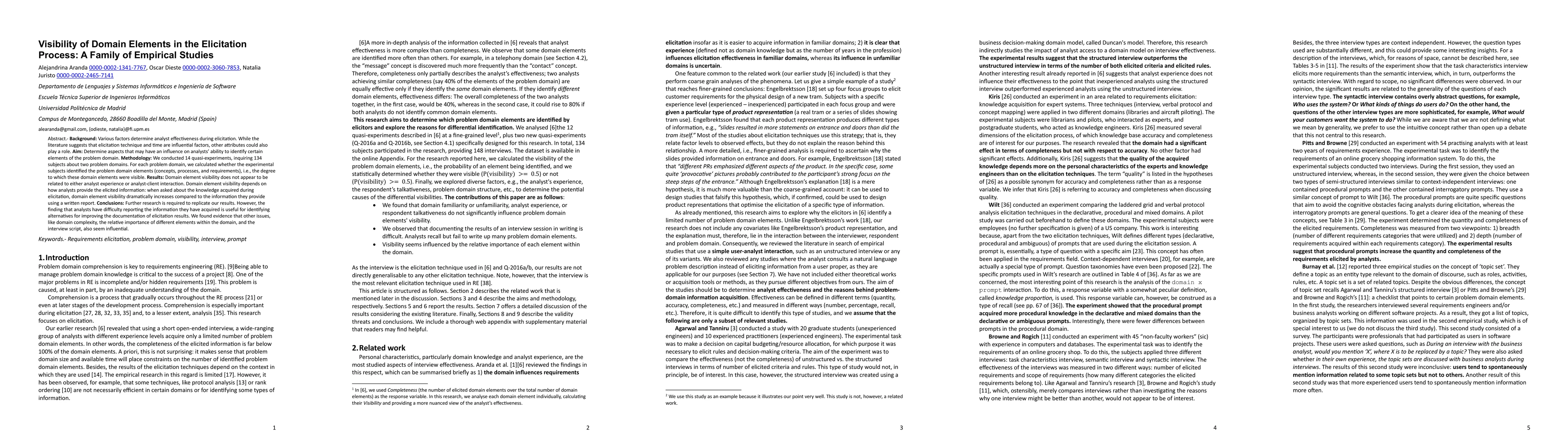 Thumbnail for Visibility of Domain Elements in the Elicitation Process: A Family of
  Empirical Studies