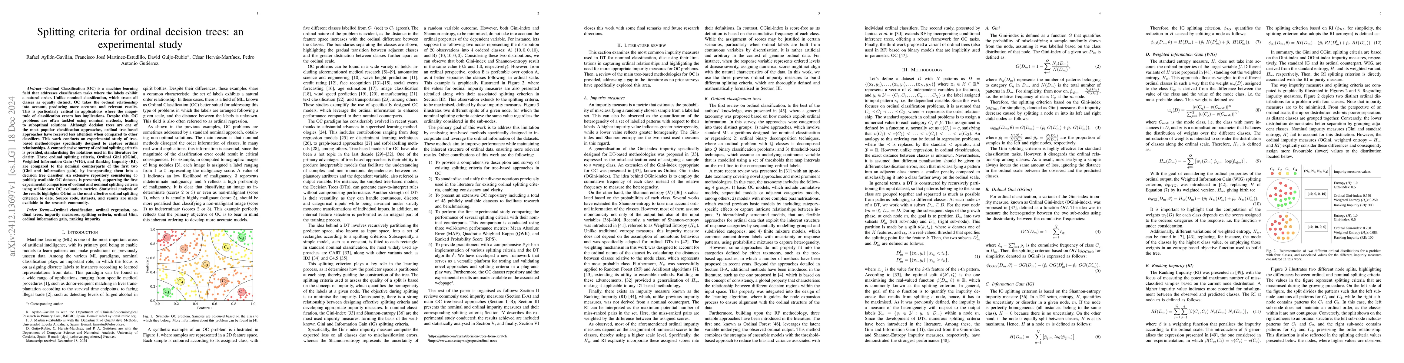 Thumbnail for Splitting criteria for ordinal decision trees: an experimental study