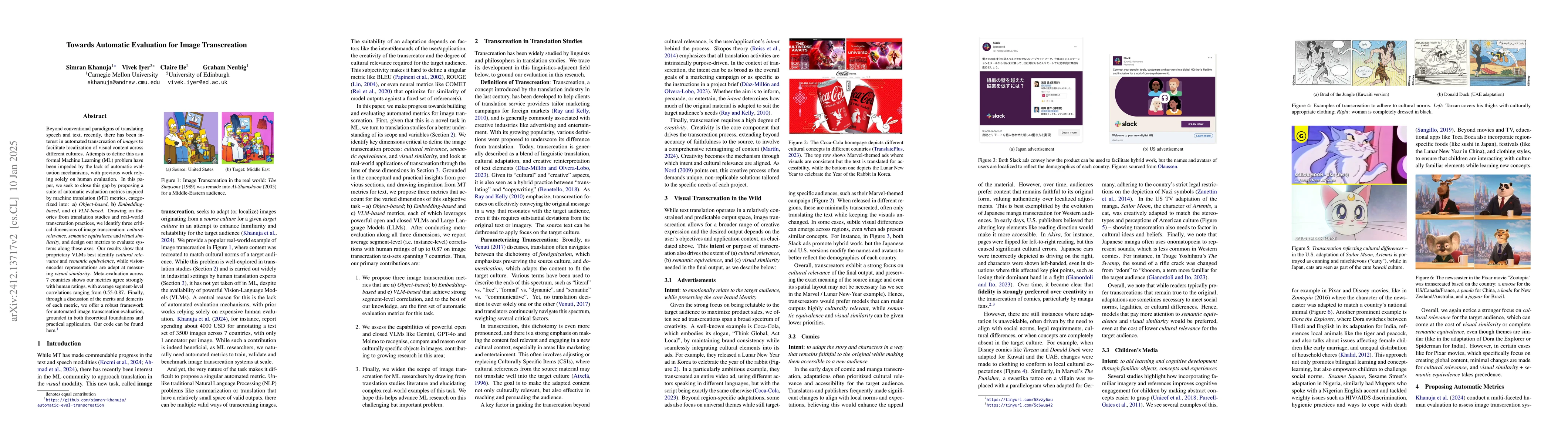 Thumbnail for Towards Automatic Evaluation for Image Transcreation
