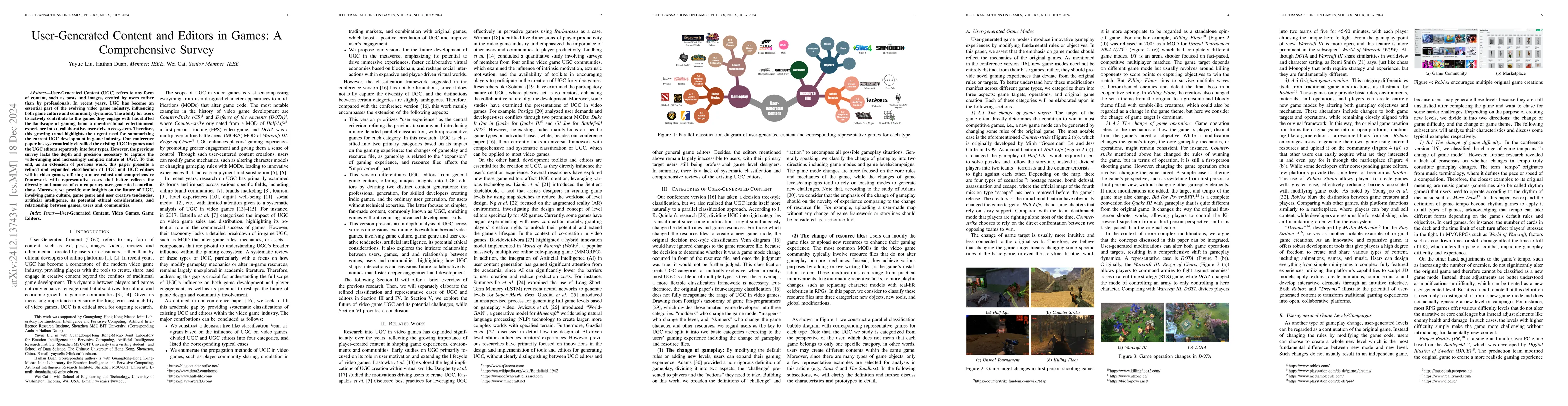 Thumbnail for User-Generated Content and Editors in Games: A Comprehensive Survey