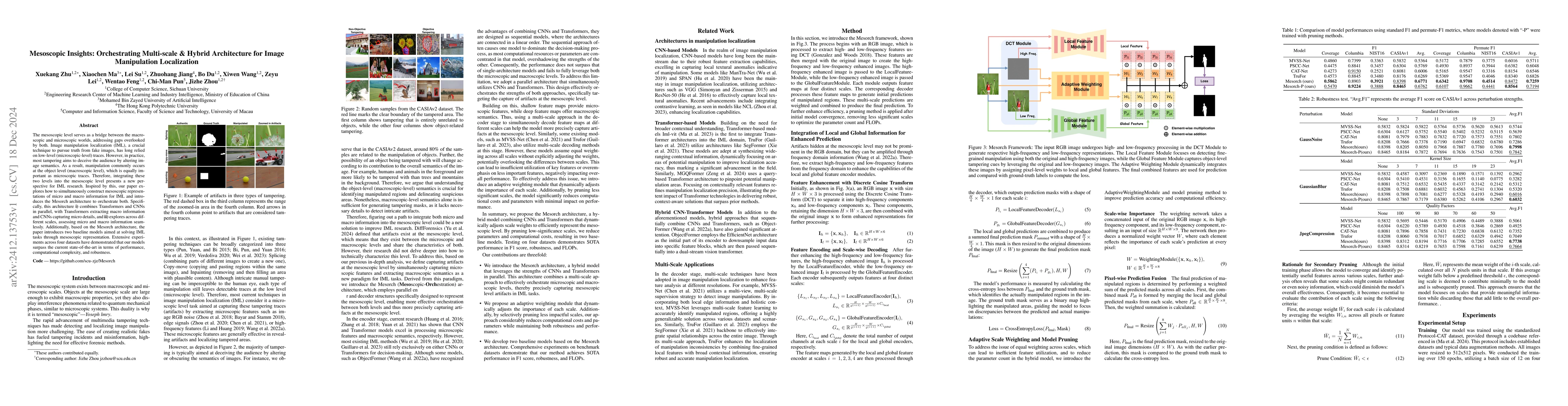 Thumbnail for Mesoscopic Insights: Orchestrating Multi-scale & Hybrid Architecture for
  Image Manipulation Localization