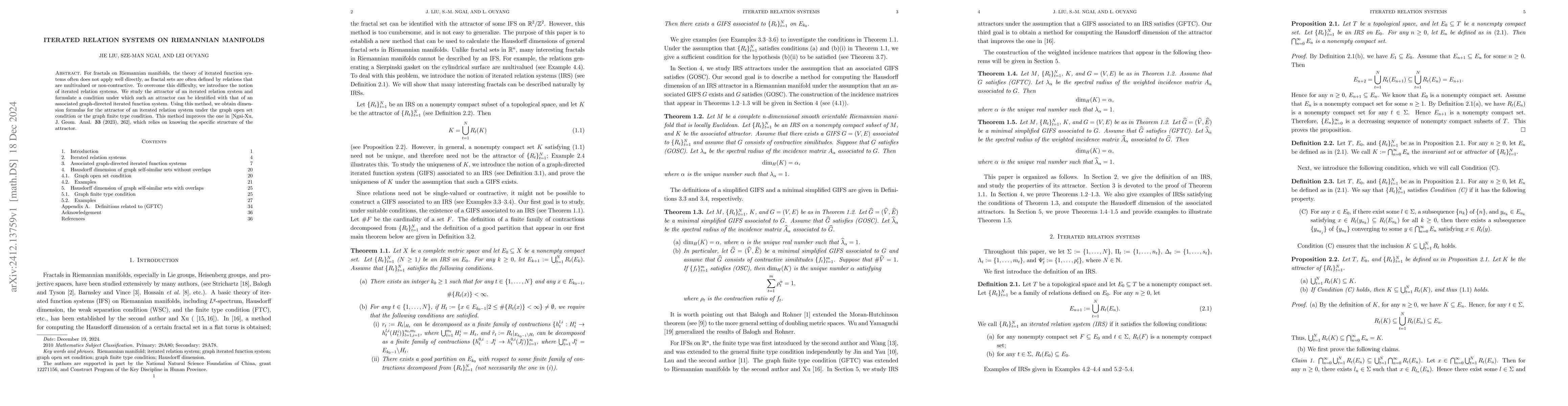 Thumbnail for Iterated relation systems on Riemannian manifolds