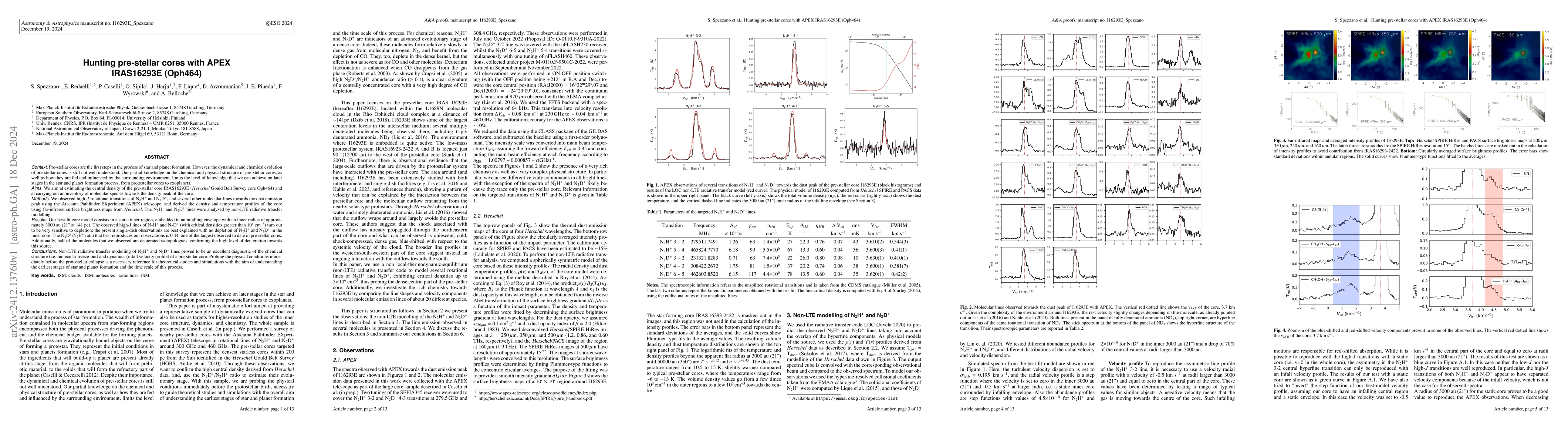 Thumbnail for Hunting pre-stellar cores with APEX: IRAS16293E (Oph464)