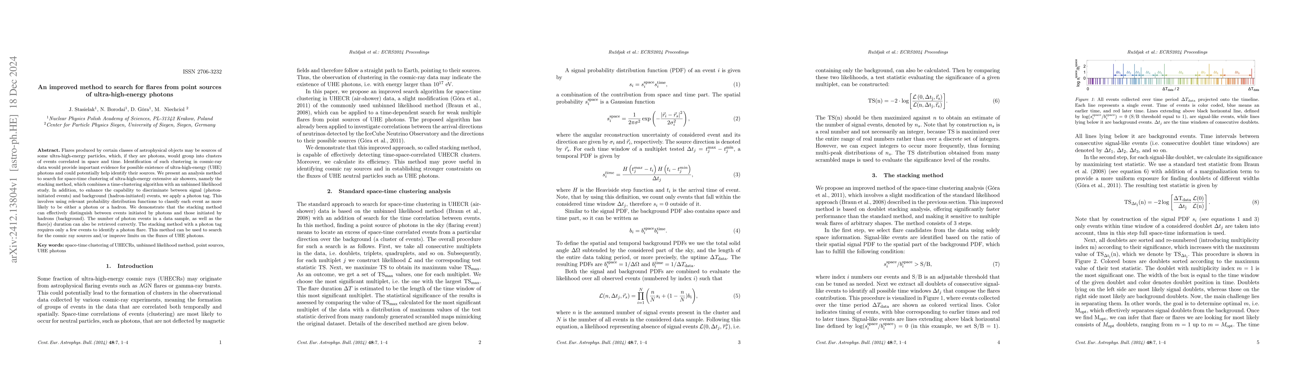 Thumbnail for An improved method to search for flares from point sources of
  ultra-high-energy photons