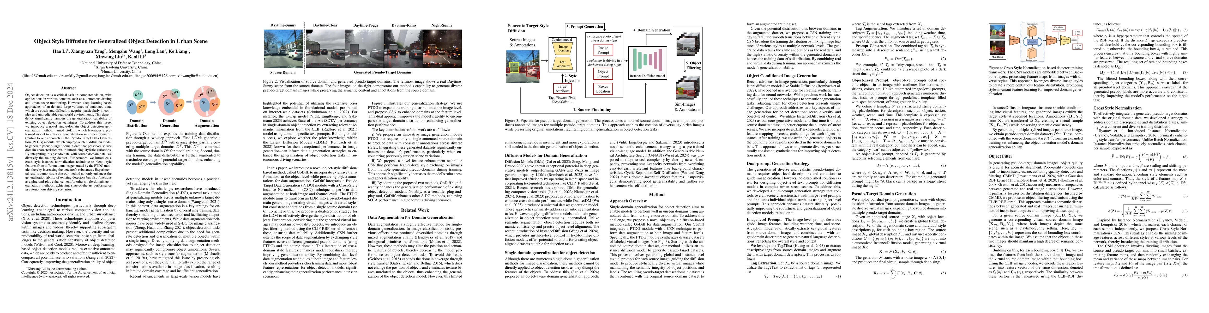 Thumbnail for Object Style Diffusion for Generalized Object Detection in Urban Scene