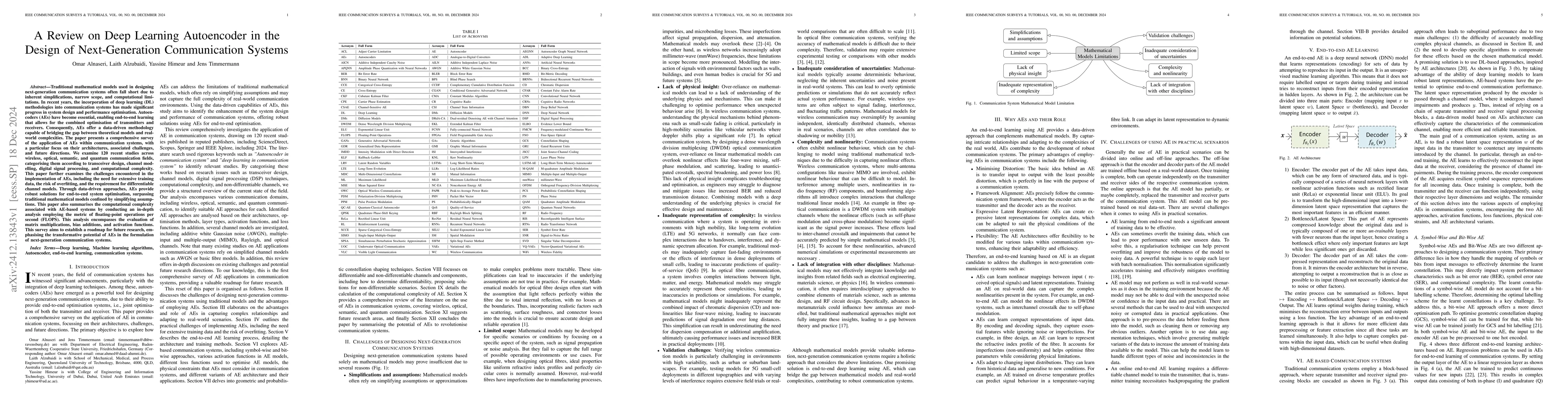 Thumbnail for A Review on Deep Learning Autoencoder in the Design of Next-Generation
  Communication Systems
