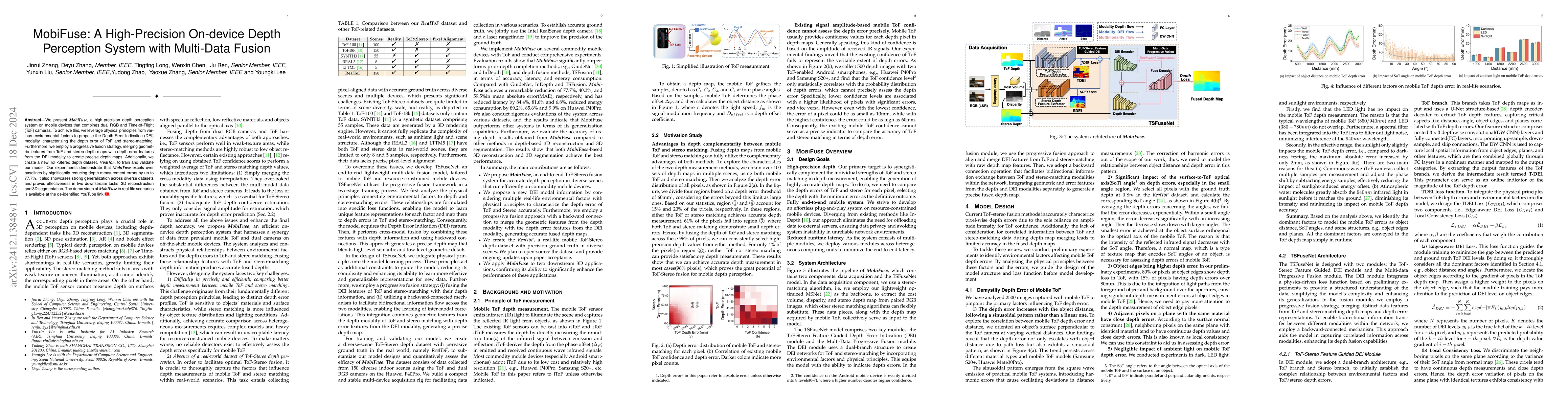 Thumbnail for MobiFuse: A High-Precision On-device Depth Perception System with
  Multi-Data Fusion