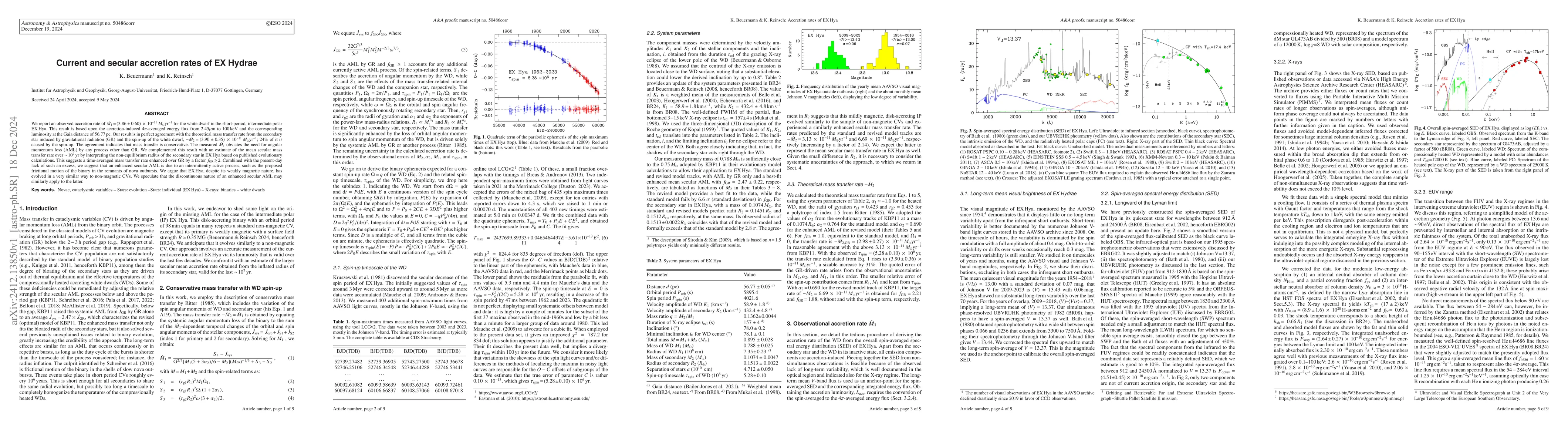 Thumbnail for Current and secular accretion rates of EX Hydrae