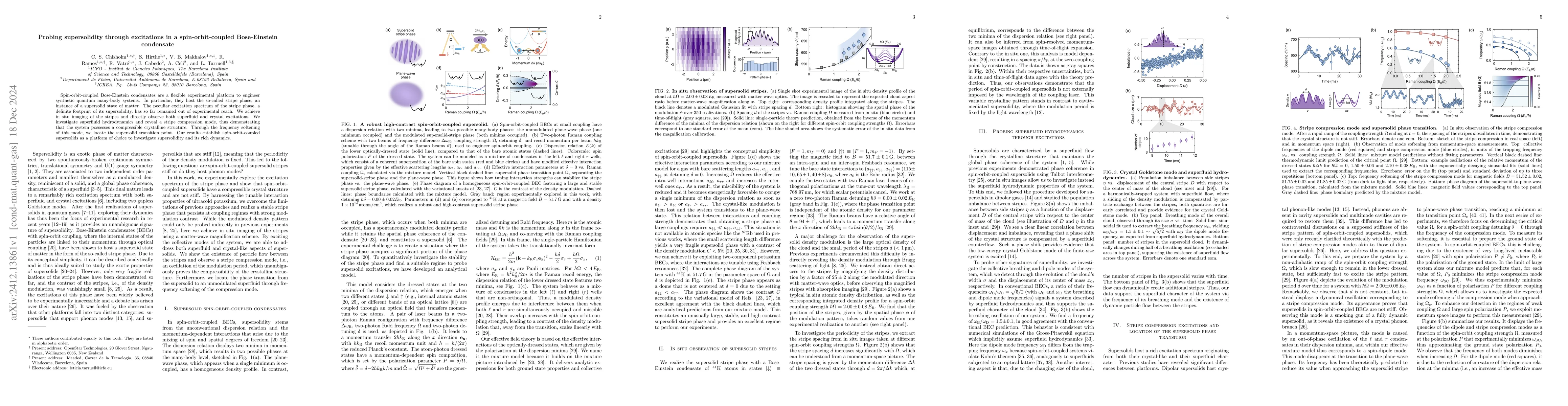 Thumbnail for Probing supersolidity through excitations in a spin-orbit-coupled
  Bose-Einstein condensate