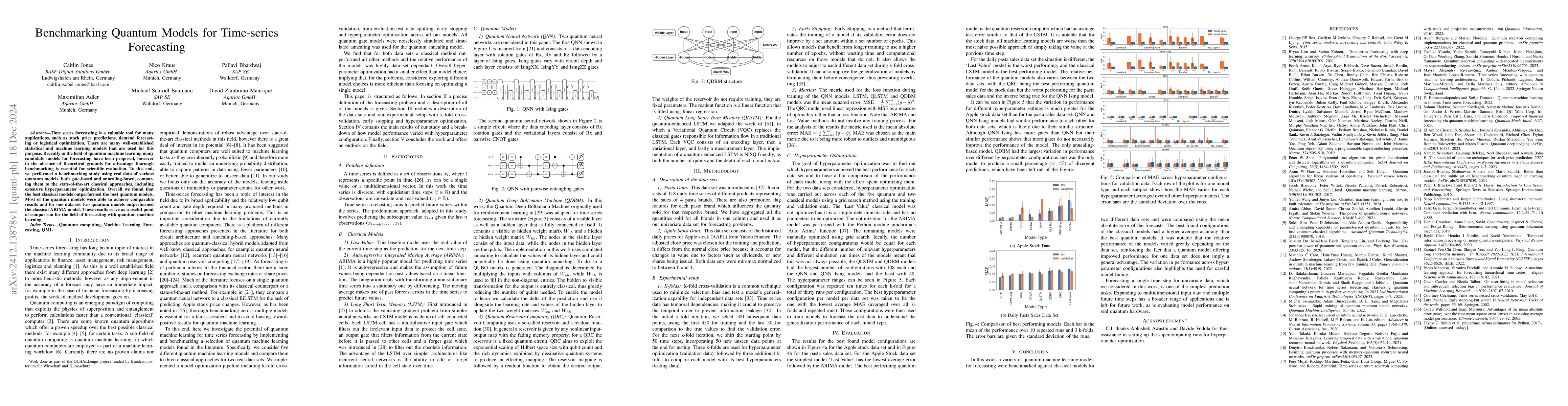 Thumbnail for Benchmarking Quantum Models for Time-series Forecasting