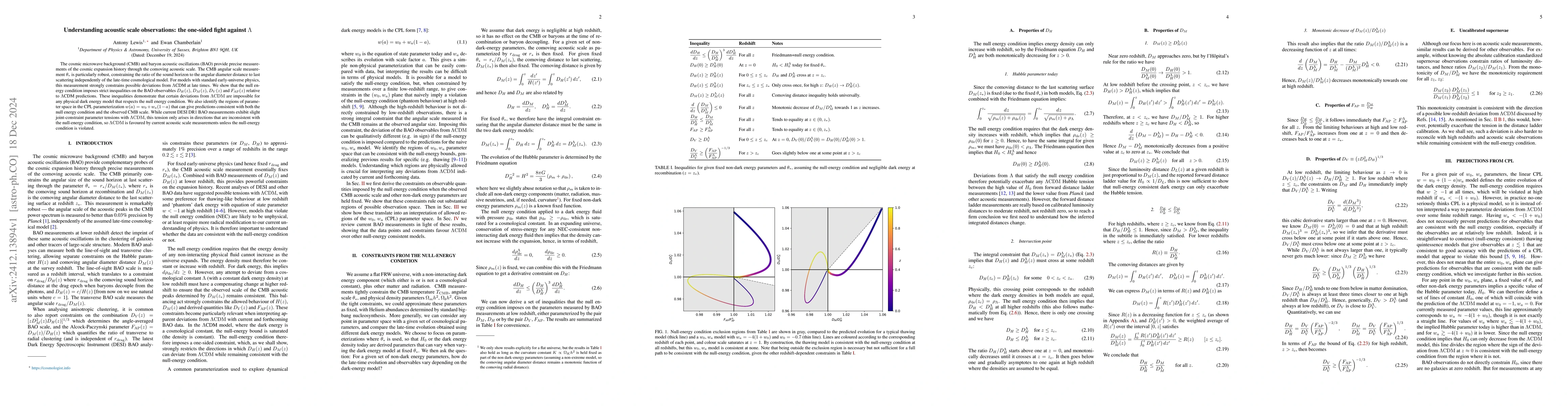 Thumbnail for Understanding acoustic scale observations: the one-sided fight against
  $Λ$