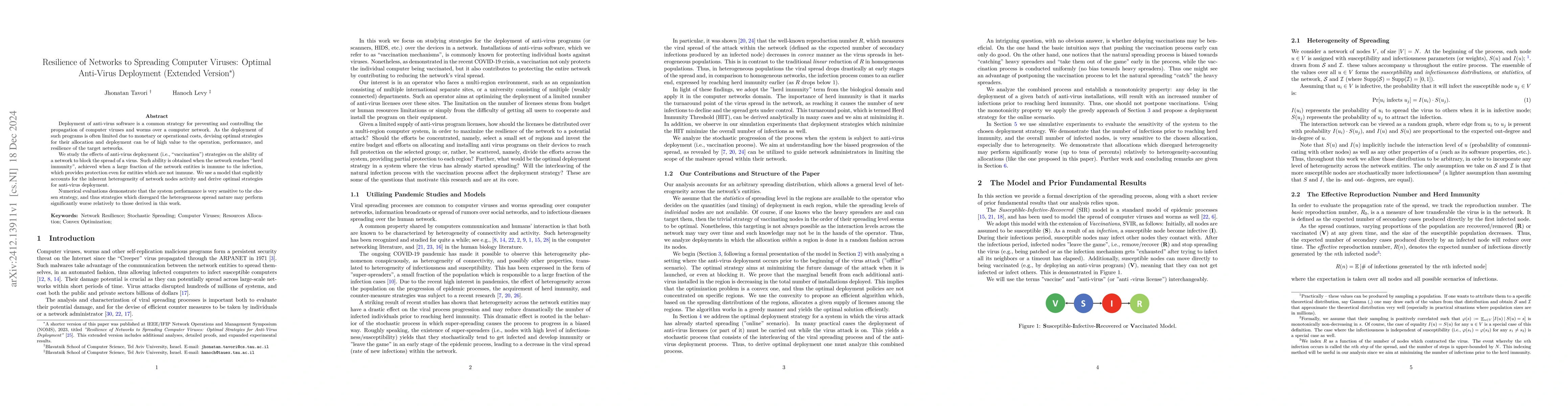 Thumbnail for Resilience of Networks to Spreading Computer Viruses: Optimal Anti-Virus
  Deployment (Extended Version)