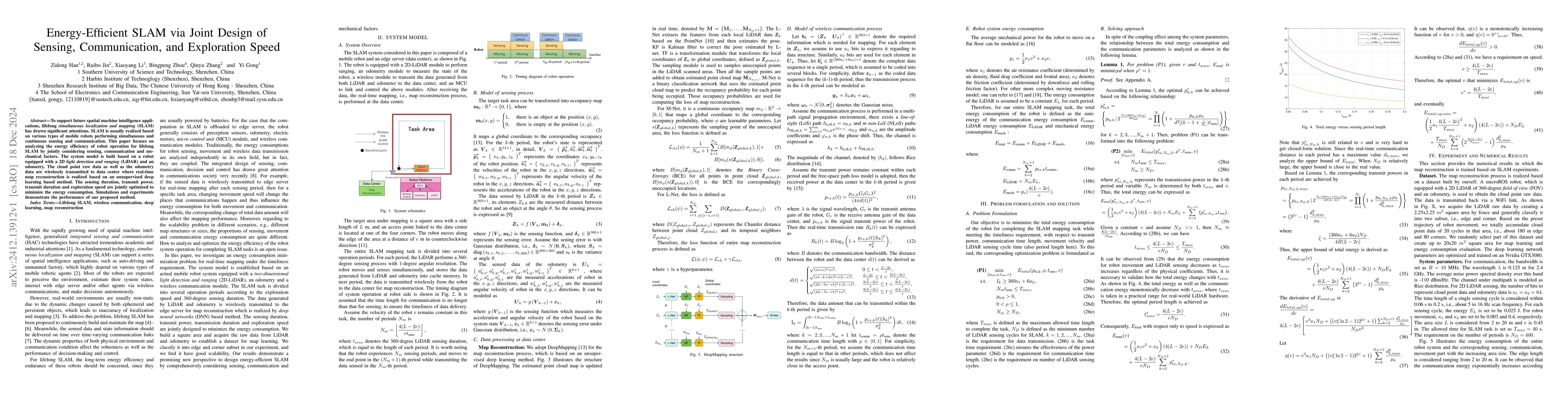 Thumbnail for Energy-Efficient SLAM via Joint Design of Sensing, Communication, and
  Exploration Speed