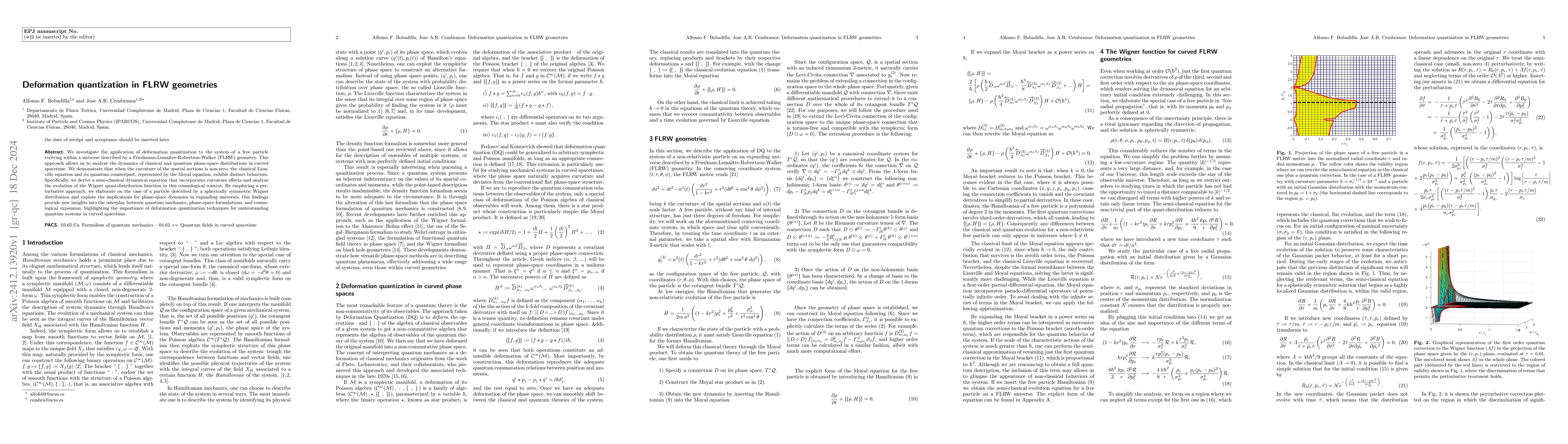 Thumbnail for Deformation quantization in FLRW geometries