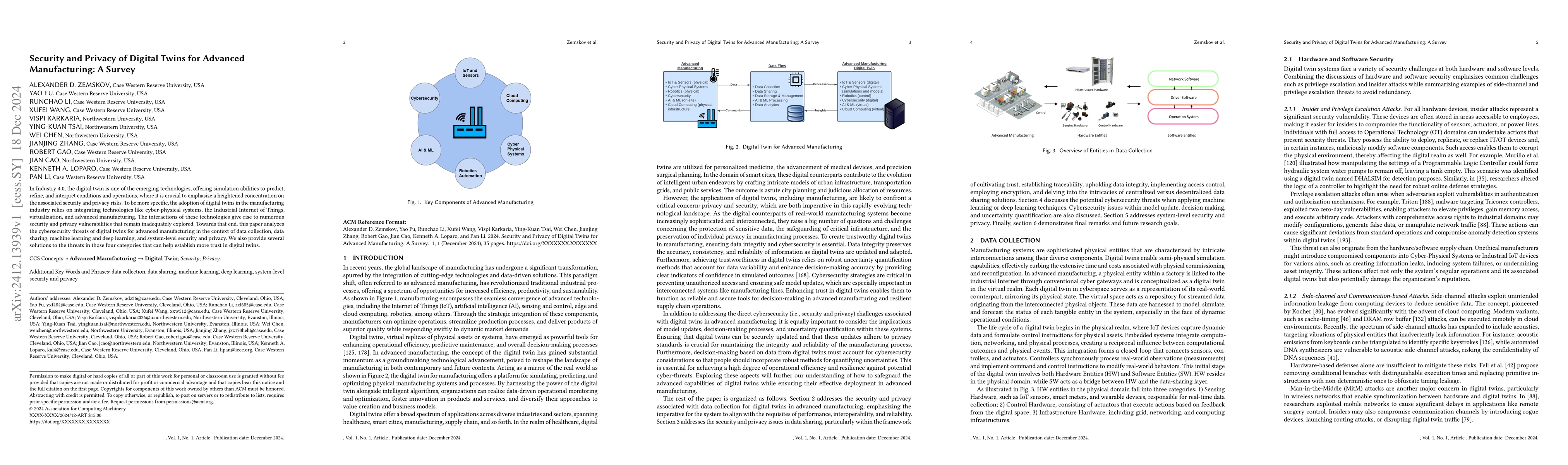 Thumbnail for Security and Privacy of Digital Twins for Advanced Manufacturing: A
  Survey